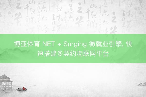 博亚体育 NET + Surging 微就业引擎， 快速搭建多契约物联网平台