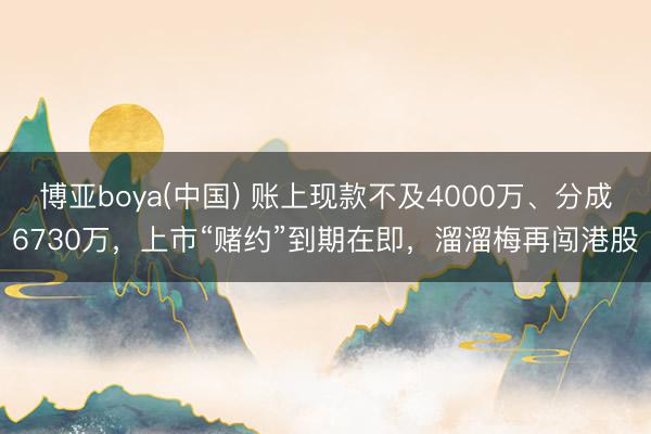 博亚boya(中国) 账上现款不及4000万、分成6730万，上市“赌约”到期在即，溜溜梅再闯港股
