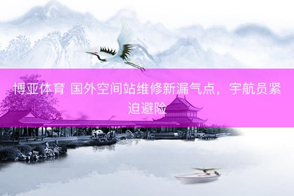 博亚体育 国外空间站维修新漏气点,宇航员紧迫避险